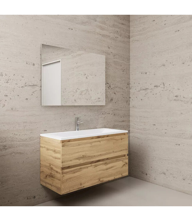 Wastafelonderkast Gliss Project 100 cm – Dakota Oak Badkamermeubel