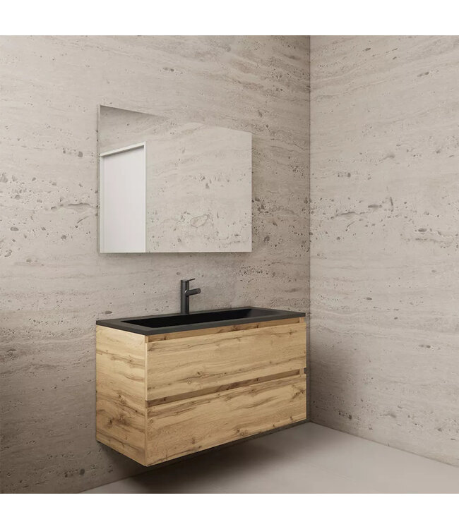 Wastafelonderkast Gliss Project 100 cm – Dakota Oak Badkamermeubel