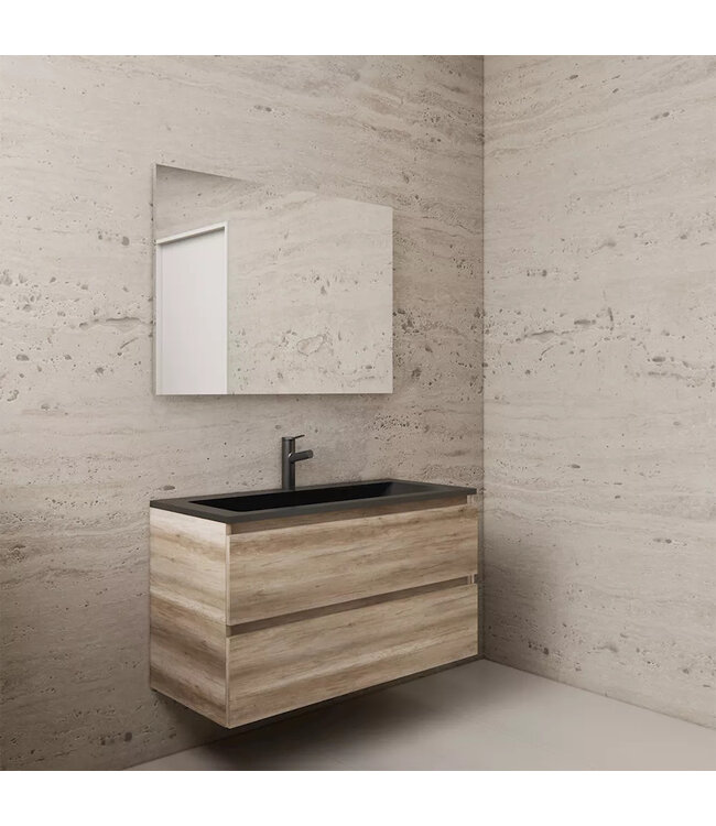 Wastafelonderkast Gliss Project 100 cm – Canyon Oak Badkamermeubel