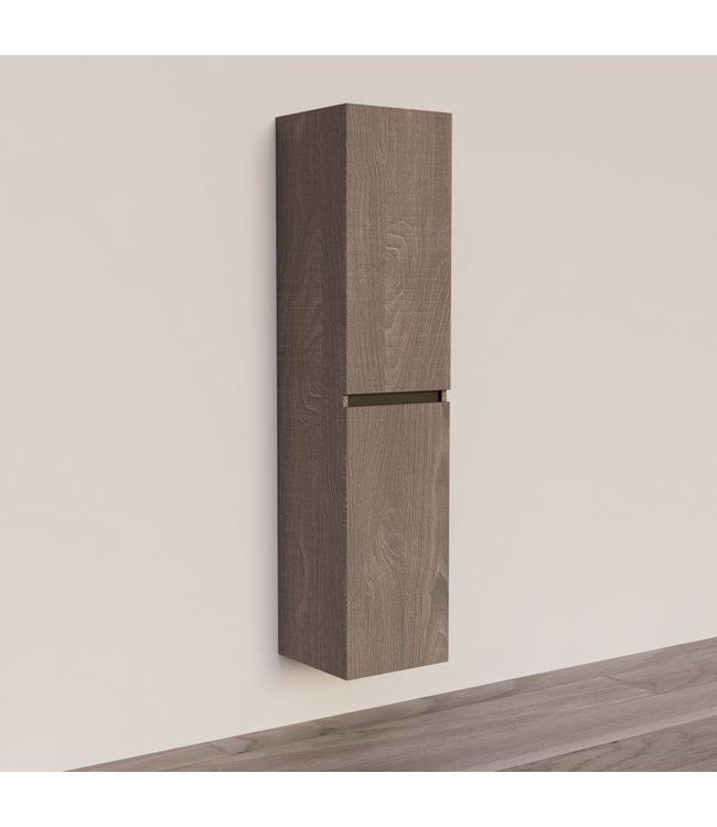 Badkamerkast Trendline Silver Oak 35x35x160 cm | Hoge Kolomkast Hangend