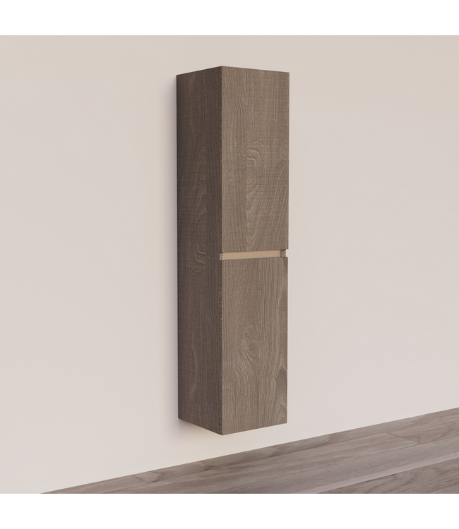 Badkamerkast Trendline Silver Oak 35x35x160 cm | Hoge Kolomkast Hangend