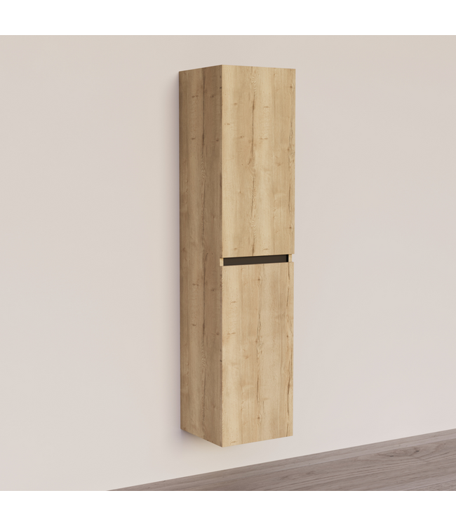 Badkamerkast Trendline Natural Oak 35x35x160 cm | Hoge Kolomkast Hangend