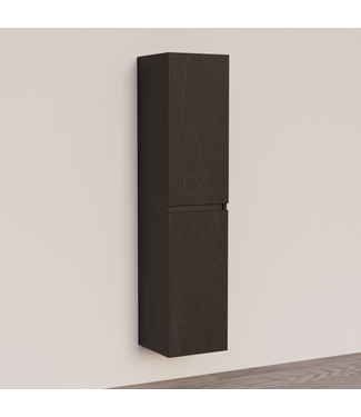 SANI-SUPPLY Badkamerkast Trendline Black Oak 35x35x160 cm | Hoge Kolomkast Hangend