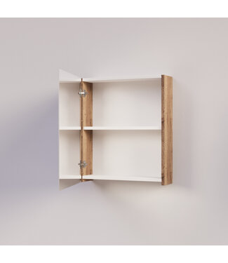 SANI-SUPPLY Spiegelkast Badkamer Trendline 60cm Tabak Oak | Luxe Badkamerkast