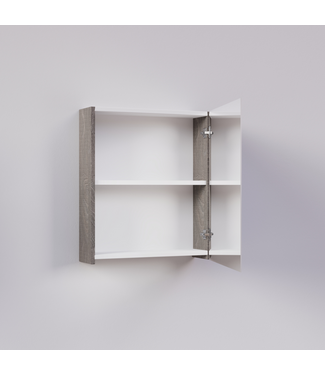SANI-SUPPLY Spiegelkast Badkamer Trendline 60cm Silver Oak | Luxe Badkamerkast