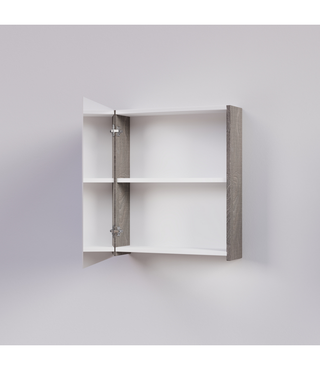 Spiegelkast Badkamer Trendline 60cm Silver Oak | Luxe Badkamerkast