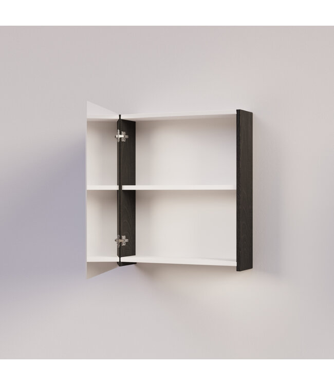 Spiegelkast Badkamer Trendline 60cm Black Oak | Luxe Badkamerkast