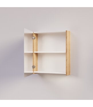 SANI-SUPPLY Spiegelkast Badkamer Trendline 60cm Natural Oak | Luxe Badkamerkast
