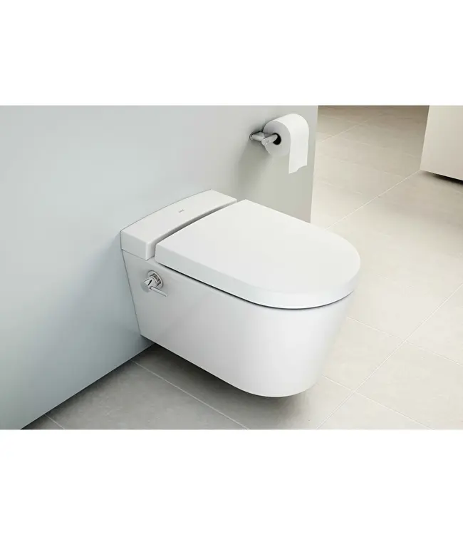 Hangtoilet met bidet Wit Randloos⎢VitrA Nest⎢Geintegreerde bidetkraan Warm&Koud⎢excl. wc bril