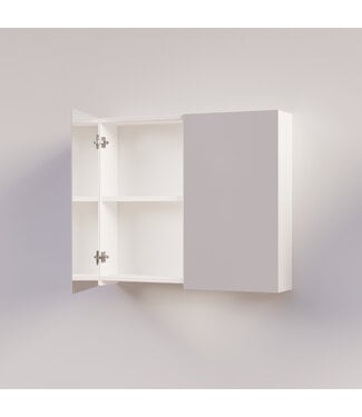 SANI-SUPPLY Spiegelkast Badkamer Trendline 80cm Mat Wit | Luxe Badkamerkast