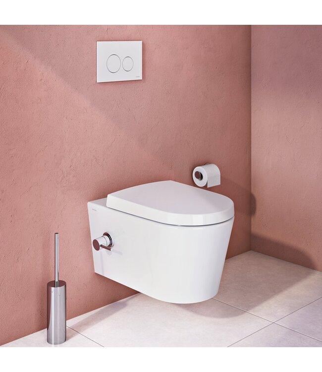 Hangtoilet met bidet Wit Randloos⎢VitrA Nest⎢Geintegreerd bidetkraan Warm&Koud⎢excl. wc bril