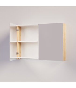 SANI-SUPPLY Spiegelkast Badkamer Trendline 100cm Natural Oak | Luxe Badkamerkast
