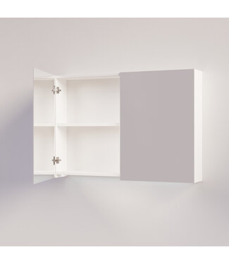 SANI-SUPPLY Spiegelkast Badkamer Trendline 100cm Mat Wit | Luxe Badkamerkast