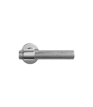DutchLine Deurkruk Grip Chroom – Industrieel Beslag voor Badkamer & Interieur
