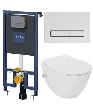 Isvea Toiletset Hangtoilet Compleet ISVEA Bidetkraan Wit