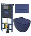 Toiletset Hangtoilet Compleet ISVEA Blauw met Bidetkraan