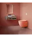 Toiletset Hangtoilet Compleet ISVEA Zalm Roze met Bidetkraan