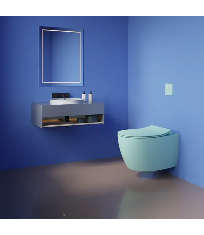 Toiletset Hangtoilet Compleet ISVEA Mint Groen met Bidetkraan