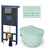 Toiletset Hangtoilet Compleet ISVEA Mint Groen met Bidetkraan