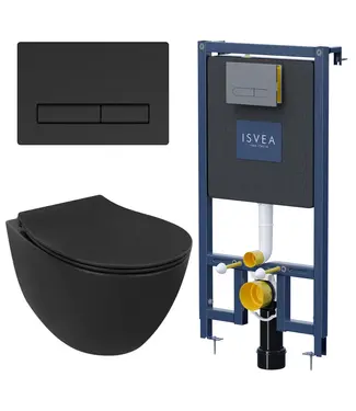 Isvea Toiletset Hangtoilet Compleet ISVEA Sentimenti Mat Zwart