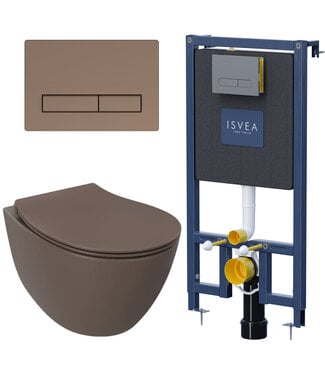 Isvea Toiletset Hangtoilet Compleet ISVEA Sentimenti Taupe
