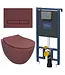 Toiletset Hangtoilet Compleet ISVEA Sentimenti Maroon Rood
