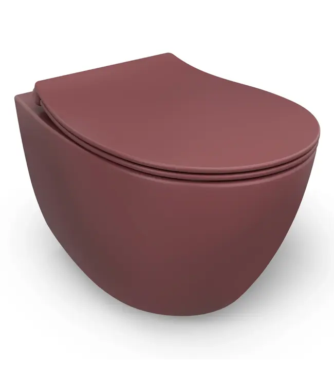 Toiletset Hangtoilet Compleet ISVEA Sentimenti Maroon Rood