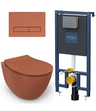 Isvea Toiletset Hangtoilet Compleet ISVEA Sentimenti Terracotta