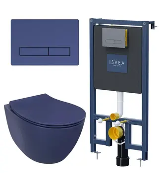 Isvea Toiletset Hangtoilet Compleet ISVEA Sentimenti Blauw