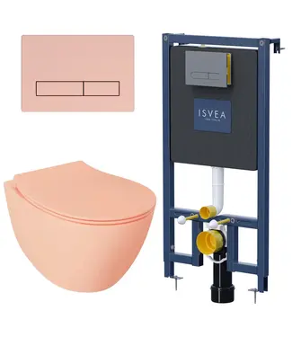 Isvea Toiletset Hangtoilet Compleet ISVEA Sentimenti Zalm Roze