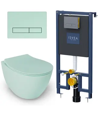 Isvea Toiletset Hangtoilet Compleet ISVEA Sentimenti Mint Groen