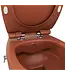 Hangtoilet met bidet Terracotta met Geintegreerde kraan Koud⎢Isvea Sentimenti NEO Randloos excl. wc bril