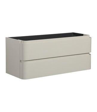Wiesbaden Wastafelonderkast Novira Mat Zand 120x48cm | Afgeronde hoeken