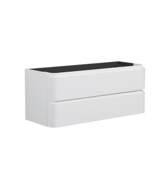 Wiesbaden Wastafelonderkast Novira Mat Wit 120x48cm | Afgeronde hoeken