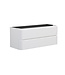 Wastafelonderkast Novira Mat Wit 120x48cm | Afgeronde hoeken