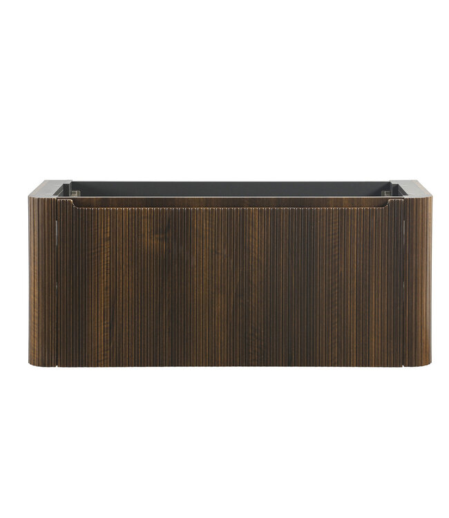 Wastafelonderkast Sulora Walnoot 120cm | Geribbeld Design & Afgeronde hoeken