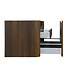Wastafelonderkast Sulora Walnoot 120cm | Geribbeld Design & Afgeronde hoeken