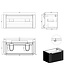 Wastafelonderkast Sulora Walnoot 120cm | Geribbeld Design & Afgeronde hoeken