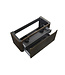 Wastafelonderkast Sulora Bruin Eiken 120cm | Geribbeld Design & Afgeronde hoeken