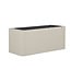 Wastafelonderkast Sulora Mat Beige 120cm | Geribbeld Design & Afgeronde hoeken