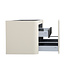 Wastafelonderkast Sulora Mat Beige 120cm | Geribbeld Design & Afgeronde hoeken