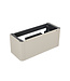 Wastafelonderkast Sulora Mat Beige 120cm | Geribbeld Design & Afgeronde hoeken
