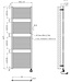 Elektrische Radiator Elara Smart WiFi - 182x60 cm - 1000W - Geborsteld Staal - PVD