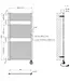 Elektrische Radiator Elara Smart WiFi - 118x60 cm - 700W - Geborsteld Staal - PVD