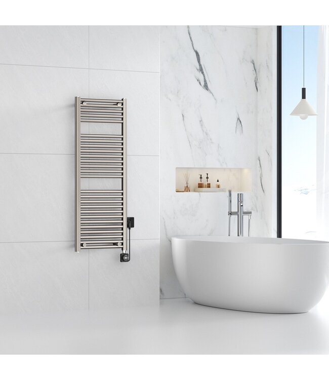 Elektrische Radiator Elara Smart WiFi - 118x45 cm - 700W - Geborsteld Staal PVD