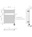 Elektrische Radiator Elara Smart WiFi - 76x60 cm - 400W - Geborsteld Staal PVD