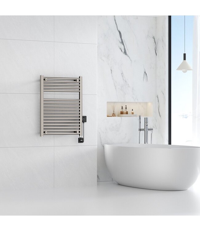 Elektrische Radiator Elara Smart WiFi - 76x60 cm - 400W - Geborsteld Staal PVD
