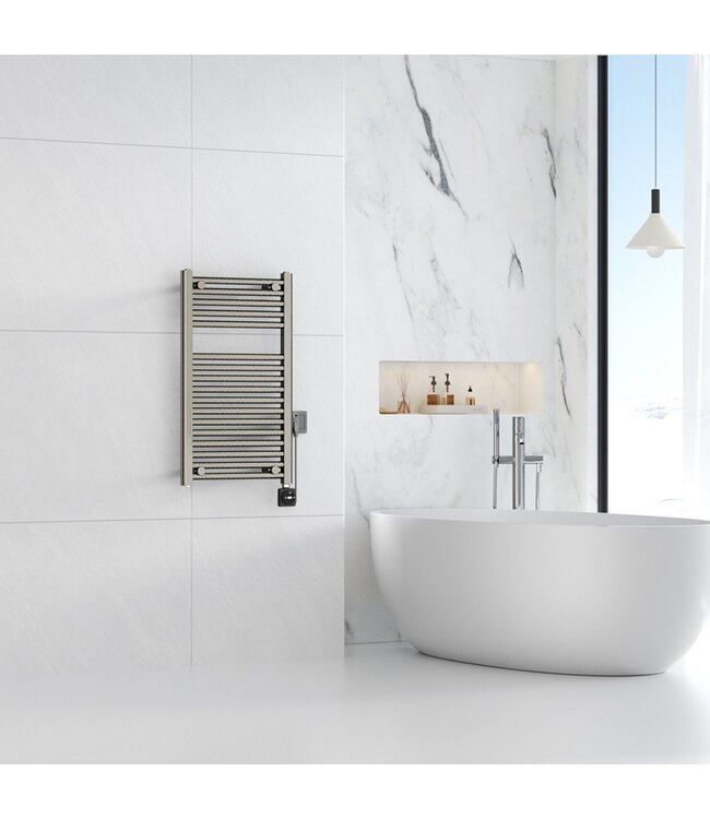 Elektrische Radiator Elara Smart WiFi - 76x45 cm - 400W - Geborsteld Staal PVD
