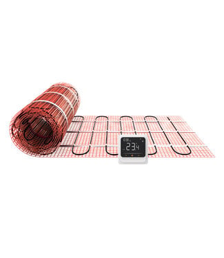 Wiesbaden Elektrische vloerverwarming set 1 m2 - 150 Watt met WiFi thermostaat Wit - Wiesbaden by Magnum