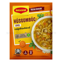 Húsgombócleves csigatésztával soup